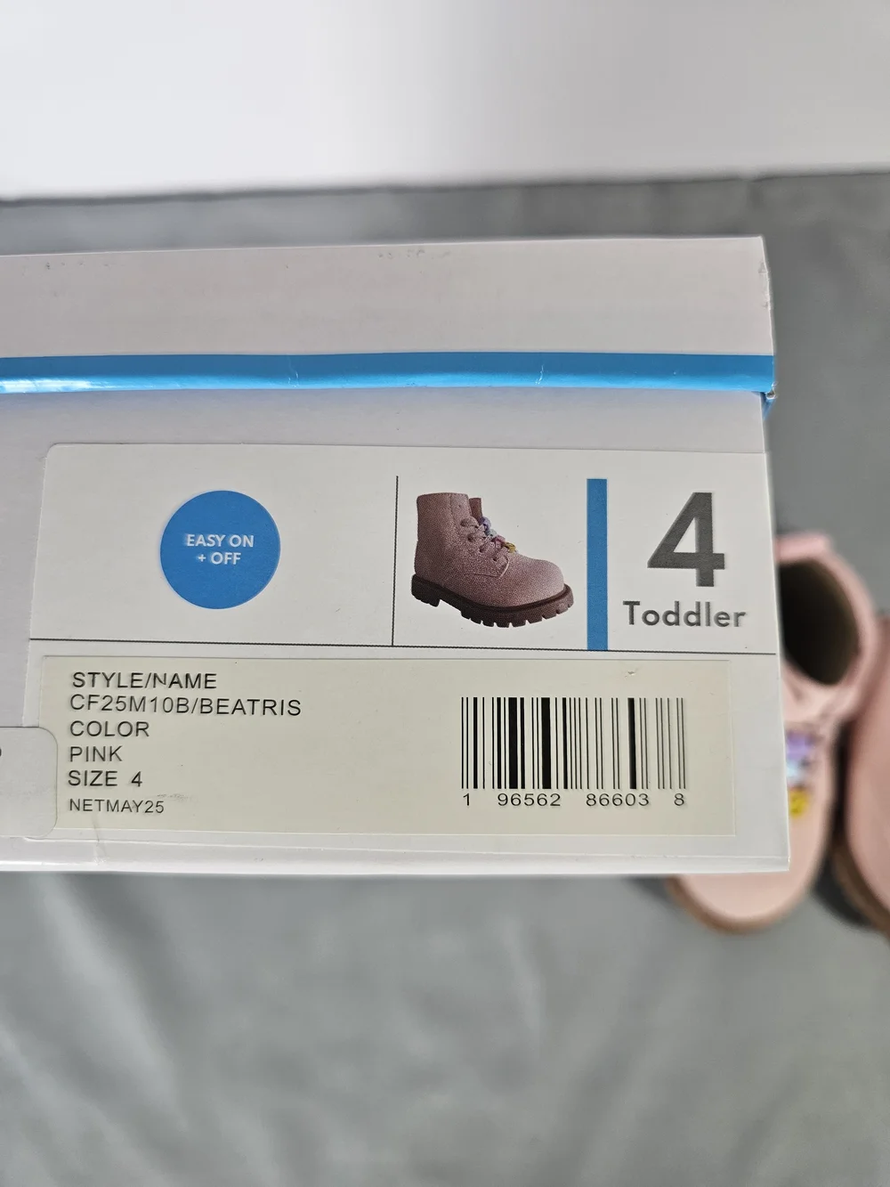 Carter's Beatris Pink Combat Boots Fall Toddler Size 4 New w/ Box
